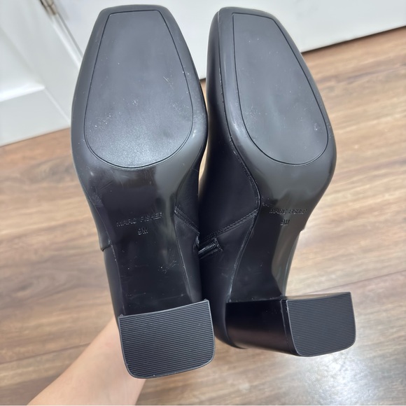 Marc fisher women’s Fellie leather Elegant Black Ankle Boots 9M - Picture 6 of 7